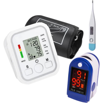 "Ultimate Digital Health Combo – BP, Thermometer & Oximeter"