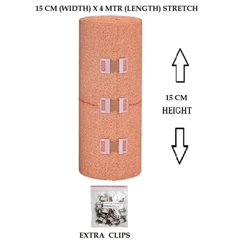 Crepe Bandage for Knee/Leg/Wrist/Ankle/Elbow/Hand/Feet/Finger/Sport/Gym Elastic Compression Bandage Garam Patti - Image 4