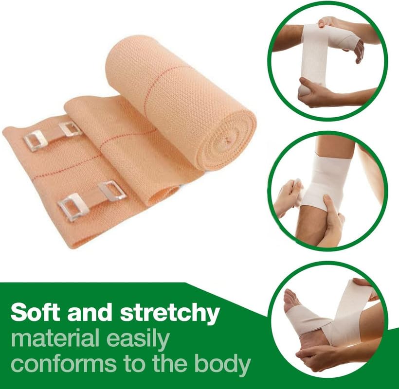 Crepe Bandage for Knee/Leg/Wrist/Ankle/Elbow/Hand/Feet/Finger/Sport/Gym Elastic Compression Bandage Garam Patti - Image 3