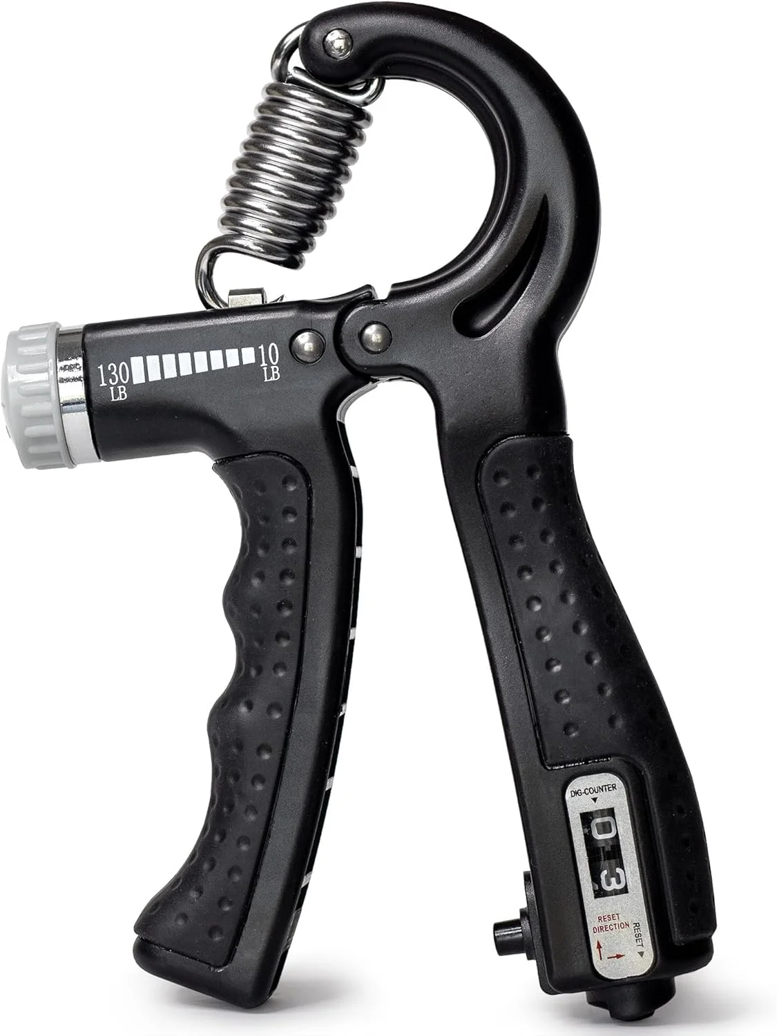 Compact Hand Exercise Grip Strengtheners with Adjustable Weight Resistance from 10-130lbs, Grip Tracker keeps Track of Number of Squeezes, FSA & HSA Eligible