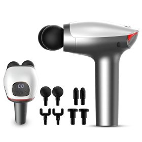 Deep Tissue Massage Gun, Double-Head Massage Gun Handheld Muscle Massager with 8 Massages Heads for Pain Relief & Circulation in Neck, Back, Leg, Shoulder and Body, Portable and Super Quiet