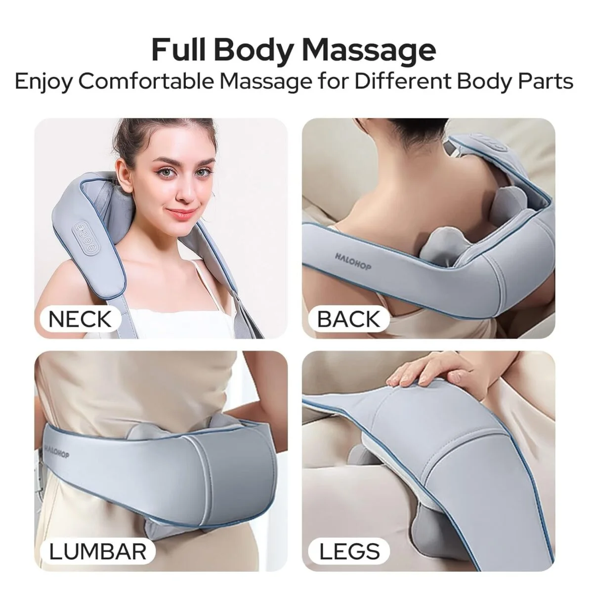 Neck and Back Massager, Massager with Heating, Body Massager for Body Aches and Pains Relief, Electric Wearable 5D Cervical Massage Machine for Deep Tissue Neck, Back, Shoulders, Waist and Legs - Image 7